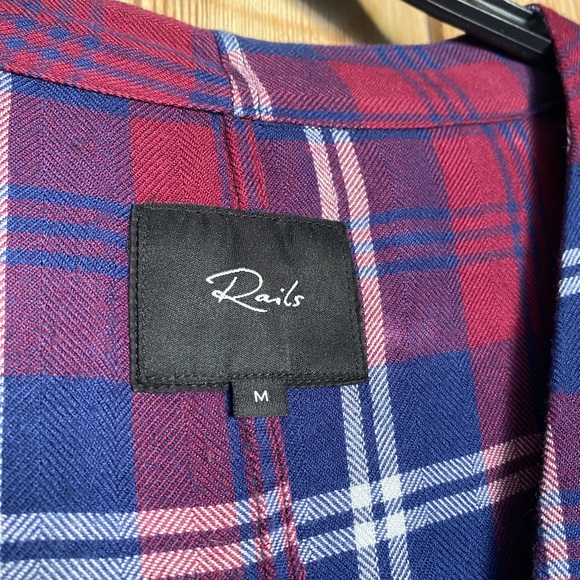 Rails cropped button down with tie - Picture 3 of 3